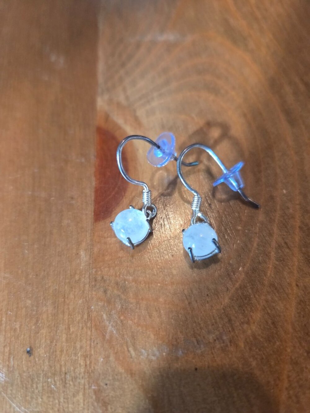 Sterling Silver Moonstone Drop Earrings